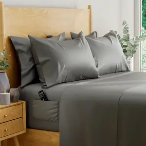 Eucalyptus Sheets, Full Bed Sheets, Tencel, Lyocell | Full Size Sheet Sets, Cool Sheets for Hot Sleepers -  Full Size with Deep Pockets + 2 Side Pockets - 6 count