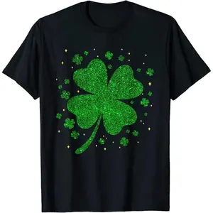 Sparkle Clover Shamrock Irish for St Patricks & Pattys Day T-Shirt ds1258 T-Shirt