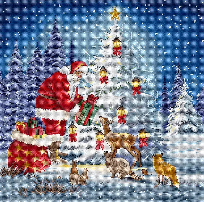 Santa Counted Cross Stitch Kit by Letistitch L8200