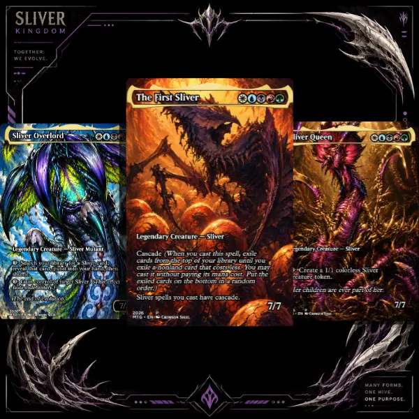 King sliver MTG Commander Proxy Deck – Premium Anime Card Set + Token