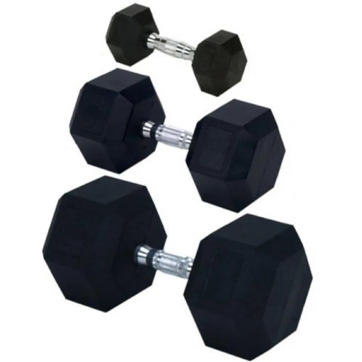 212 MAIN Rubber Encased Solid Hex Dumbbell, 20 lbs Dumbbell Weight