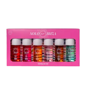 SOLO EN IBIZA Hair & Body Mist Gift Set, Long-Lasting Perfume-Level Fragrance Spray, 6 x 3 oz Multi-Pack with Fruity, Floral & Gourmand Scents