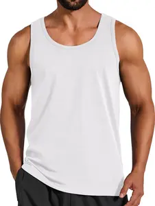 Mens Cotton Tank Tops Workout Summer Sleeveless Muscle Gym Shirts Athletic Beach Tee Shirt Pack - Lightweight Breathable Comfortable Sleeveless Vest for Bodybuilding Training Running Casual Daily Wear