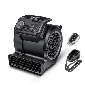 Vacmaster AM201R 550 CFM Portable Air Mover Floor and Carpet Dryer for Drying and Cooling with Remote Control