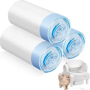 4 Rolls Total Cat Litter Box Bags 80 Count, Compatible with Autoscooper 11 & Neakasa M1 Top Open Litter Box