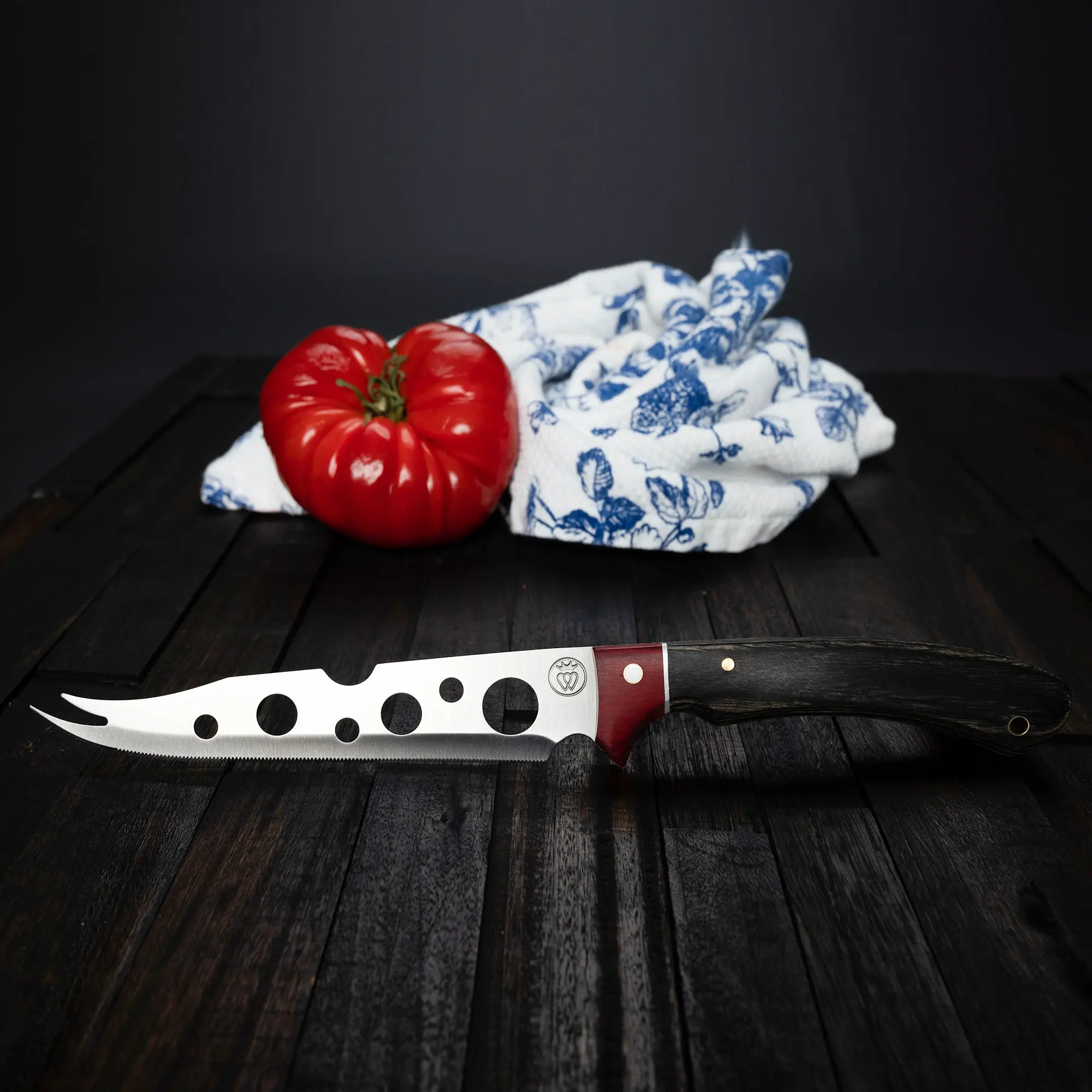 Cheese-Tomato Knife | Large Handle | Premium Steel, Bar Tool, Gourmet Knife