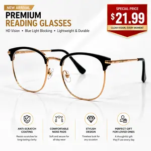 J-Reading Glasses,Light Adaptive Lenses High Quality Eyewear Daily