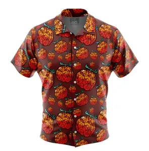 Mera Mera no Mi One Piece Hawaiian Shirt | Cool Summer Anime Vibes for Men & Fans