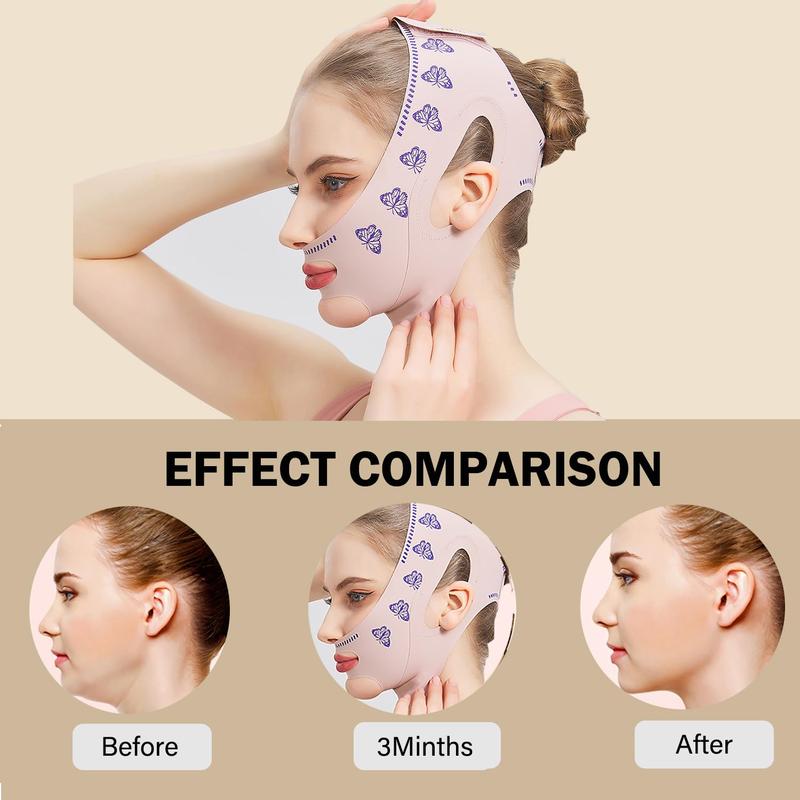 MASIKA Adjustable Chin Strap - Jawline Shaper & Exerciser, Reusable V-Line Face Mask