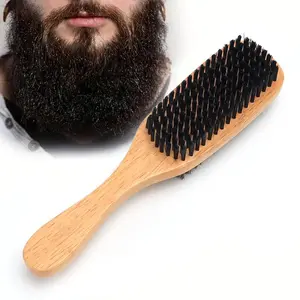 Double-sided Horse Mane Hair Beard Brush, Professional Beard Styling Comb, Hair Styling Comb for Beard Shaving, Valentine's Day Gift