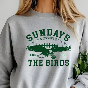 Bird Gang Crewneck Sweatshirt Unisex Fit Eagles Sweatshirt - Big Game  Sweatshirt Pullover