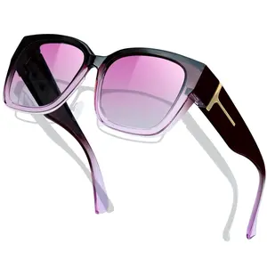 High Quality Fit Over Glasses Sunglasses for Women Men Polarized Oversized Design Shades with UV400 Protection Fashion Square Accessories