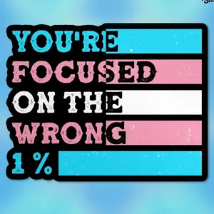 Transgender Rights Sticker, LGBTQ Queer Trans Rights Political Leftist Liberal Waterproof Vinyl Stickers