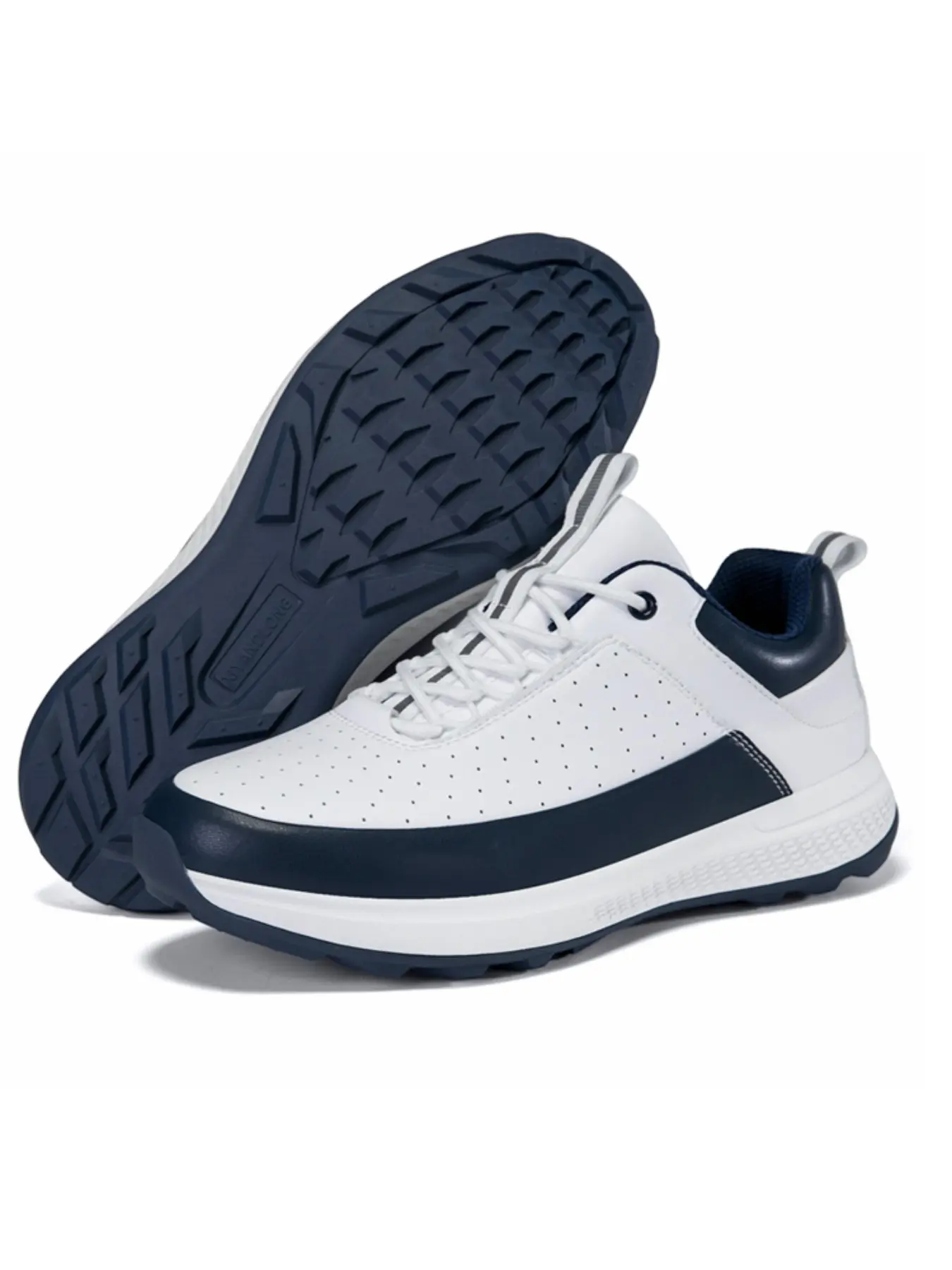 Men's Anti-Slip Golf Shoes, Professional Waterproof Lightweight Comfort Lace-Up Athletic Golf Shoes, Ideal for Golf Training, Outdoor Shoes, Sports Shoe, All Seasons