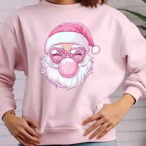 Santa Claus Bubblegum Bubble Gum - Unisex Apparel Relaxed Fit Crewneck Sweatshirt - Womenswear Casual Comfortable Christmas