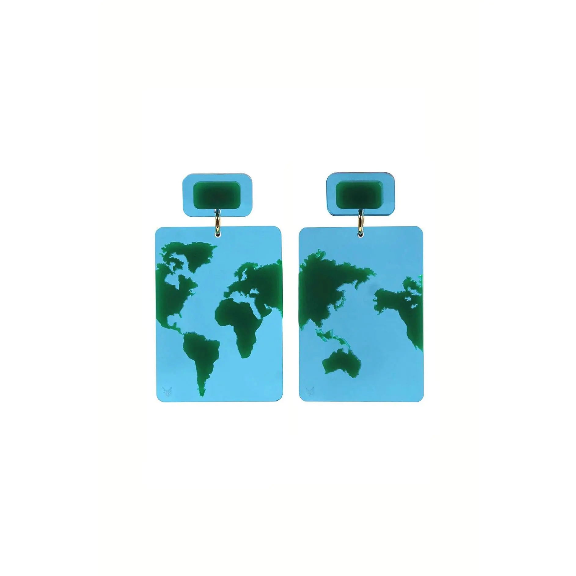 One Planet Earrings Blue/Green