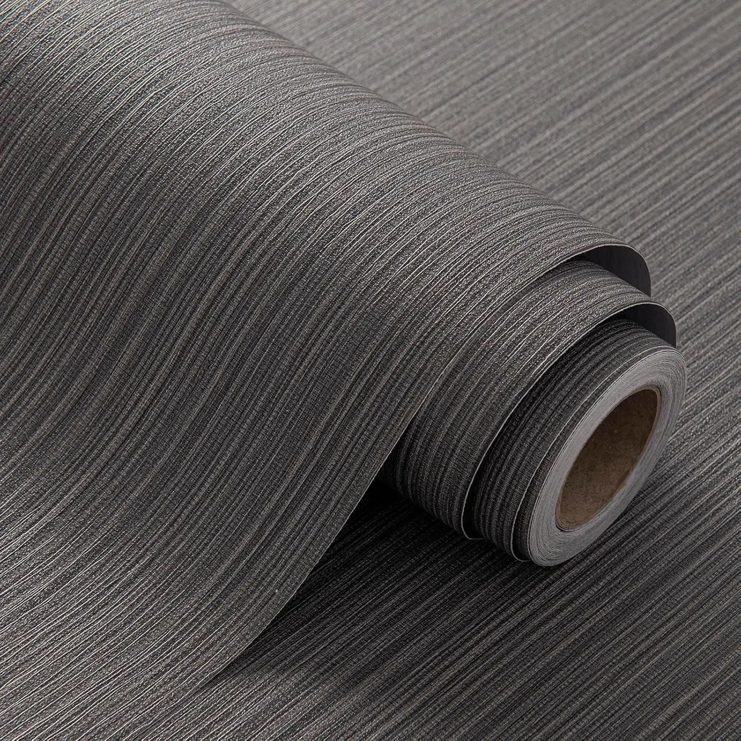 Self-Adhesive Linen Texture Decorative Wallpaper Roll, Thick Waterproof Oil-Resistant Easy to Cut, Ideal for Living Room Kitchen Bedroom Dining Room Decor