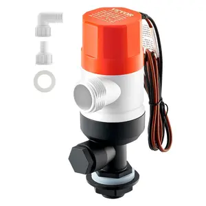 VEVOR Livewell Pump for Boat, 12V 800 GPH Straight Livewell Aerator Pump with Dual Inlet, ABA Housing Detachable Motor Cartridge, Corrosion - Resistant Livewell/Baitwell Pump for Freshwater Saltwater