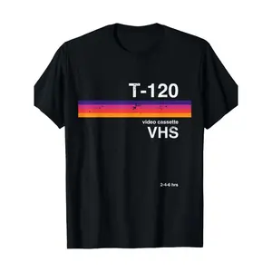 Raw Street Wear  Video Tape Pattern T-shirt - Nostalgic Design From The 80s and 90s, Men's Casual Wear, Retro T-shirt