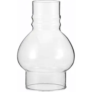 Oil Lamp Chimney 3 Inch Base 6 1/4 Inch Height Kerosene Lamp Shade Tall Hurricane Lamp Glass Replacement
