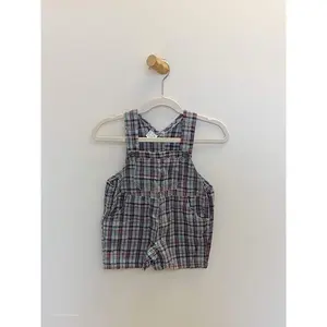 Blue Plaid Overalls