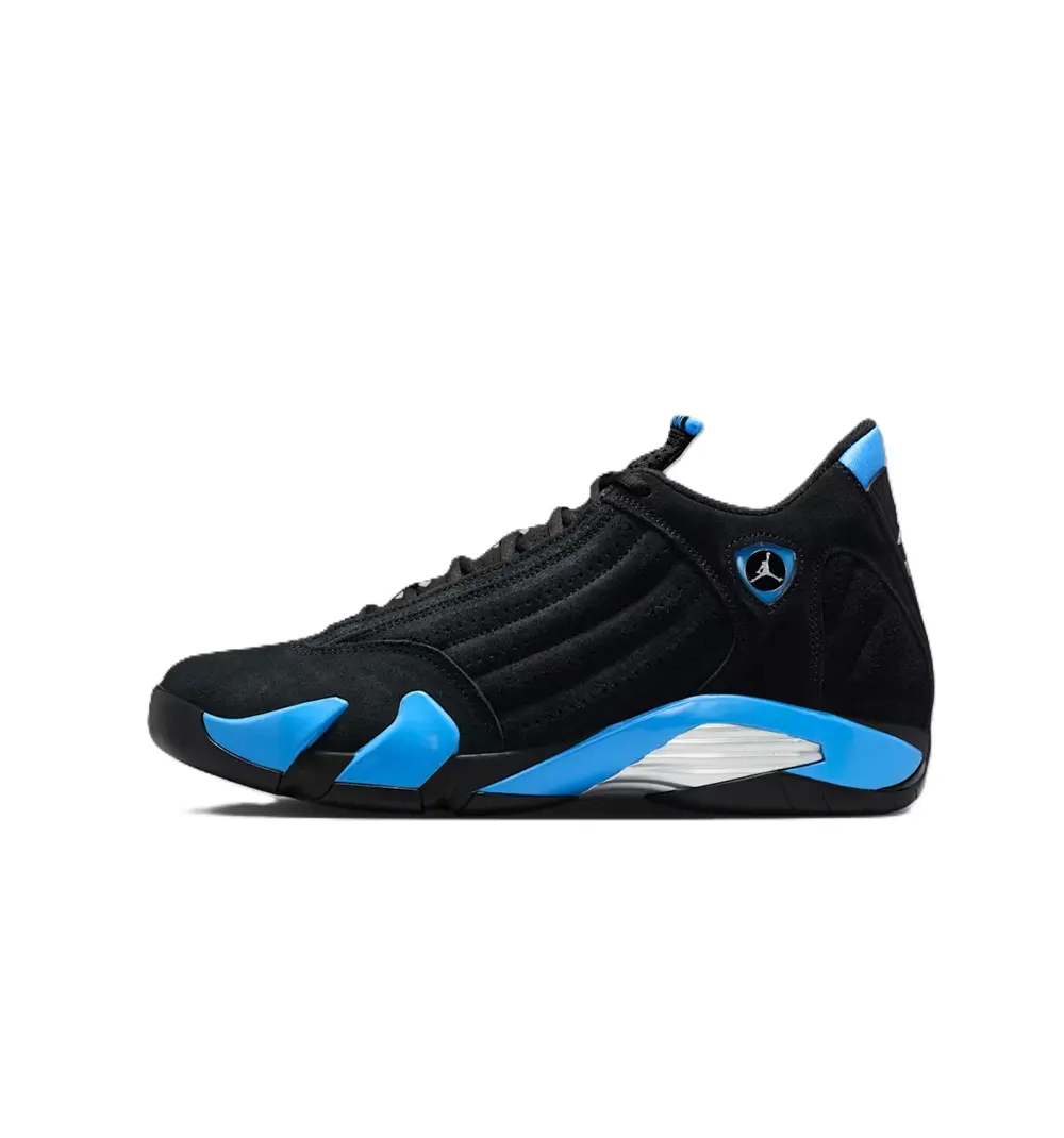 Men's Jordan 14 Retro Black/White-University Blue (487471 007)