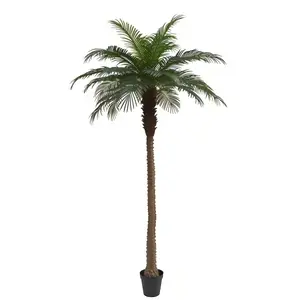 VITALISMO 9ft Plastic Artificial Palm Trees Outdoor Garden Decorations Elegant Natural Versatile Design for Living Rooms Offices & Patios Easy Care Nature Ornaments