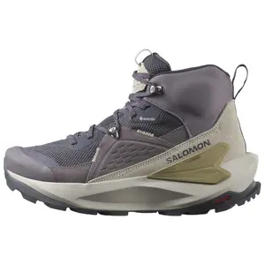 Salomon Elixir GORE-TEX Mid-Cut Hiking Shoes for Women in Purple-Gray with Comfort, Versatility, and Slip-Resistance Trending Shoes, House White Official Shoes to Get / Maison Mihara Verifiable, with credentials and supporting global authentication