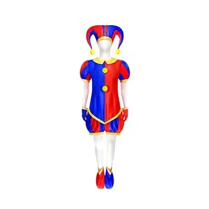The Amazing Digital Circus Cosplay Costume Clown Pomni Jax Plushie Bunny Caine Ragatha Doll Dress Suit Cosplay Halloween Costume