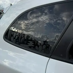 DC Prints Desert Scene Car Decal for Vinyl Window Decal - Removable, Not Reusable, Water-Resistant, Suitable for Extreme Weather Conditions