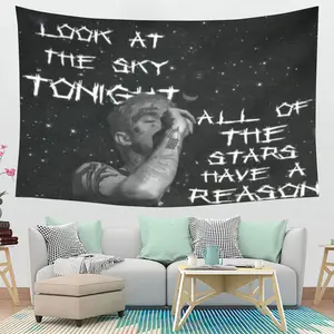 Lil Peep Starry Sky Tapestry - Aesthetic Grunge Wall Hanging for Bedroom & Dorm Decor