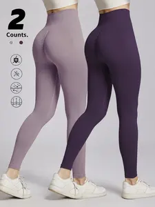 Women's High Waisted Sporty Tight Yoga Pants, Elastic Fabric, Breathable Comfort, Suitable for Gym and Daily Use, 18 Colors Available, High Waisted Leggings