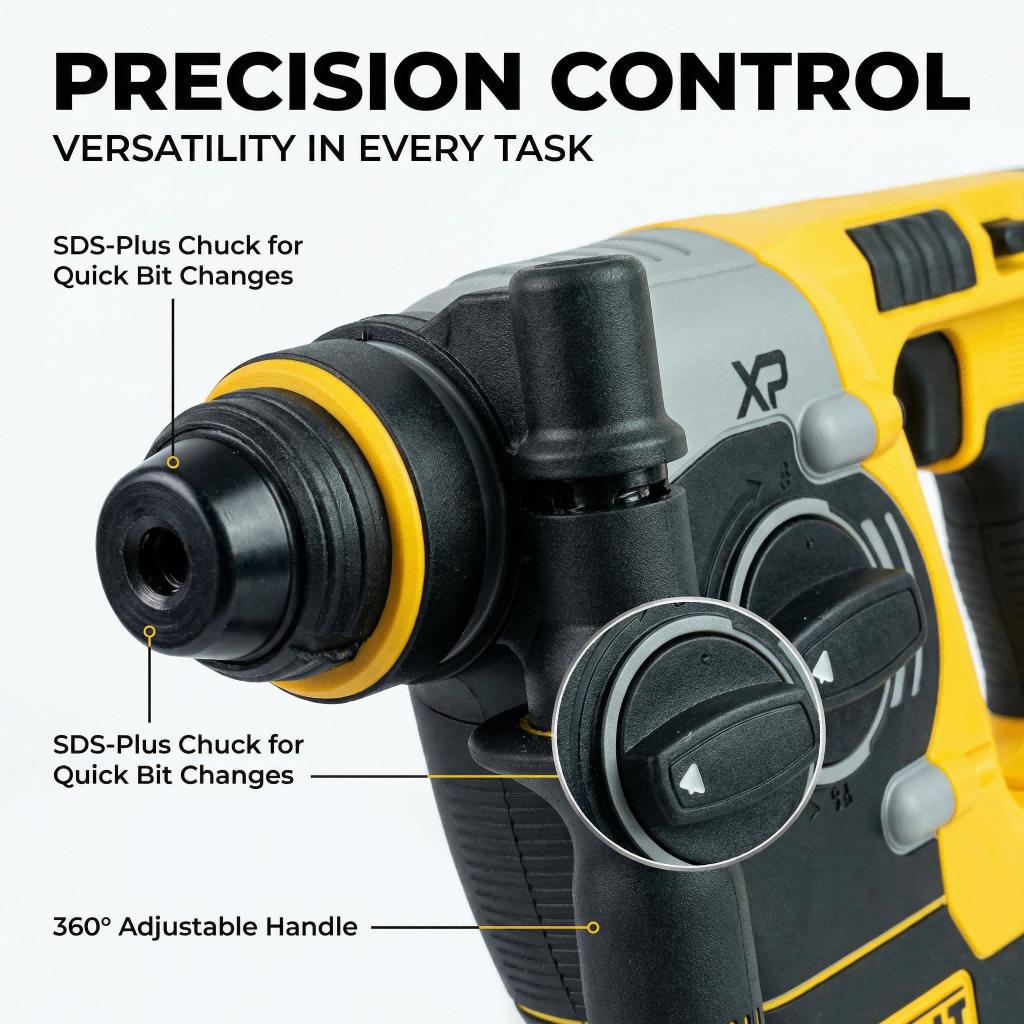Dewalt DCH273 Brushless Hammer Drill With Battery Charger Concrete Metal Work Electric Wrench Makita Tools