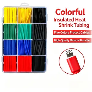 850 Pcs Heat Shrink Tubing Kit, 2:1 Ratio 5 Color 8 Size Assorted Wire Shrink Wrap Tubing – Electrical Insulation Cable Sleeve for Automotive, DIY & Electronics Repair