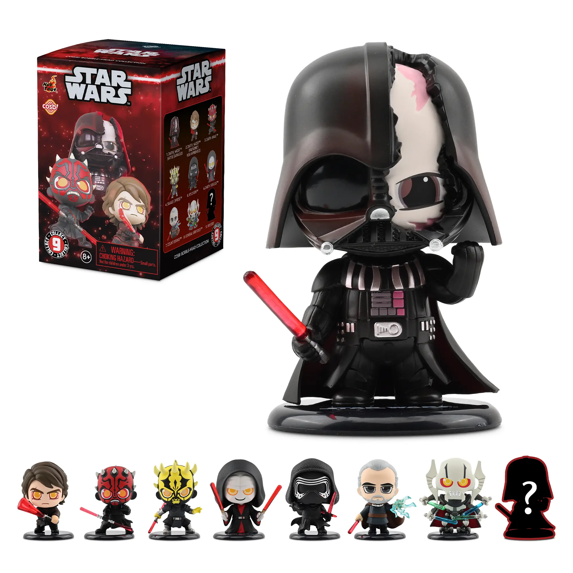 Star Wars Dark Side Cosbi Bobble-Head Blind Box, Single Box Star Wars Dark Side Cosbi Bobble-Head Blind Box, Single Box