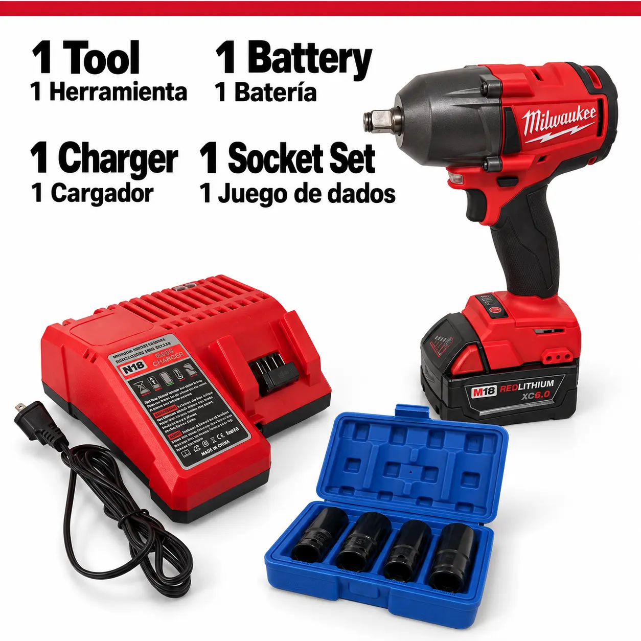 Milwaukee 18V Cordless Brushless Impact Wrench, Heavy-Duty Hand Tool for Industrial & Home Repairs