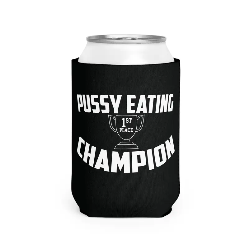 Puss eating Champion 1st Place Coolie Drinkware Mug Tumbler Cup Bottles Portable Cup Holder Reusable Washable  Black Cold-Hot Insulator party gift
