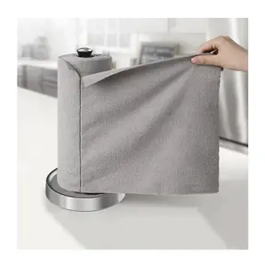 HomHom Microfiber Cleaning Cloth Roll - Resuable Washable Rags, Tear Away Towel,  20 Sheets per Roll, for Kitchen, Bathroom, Living Room, Car