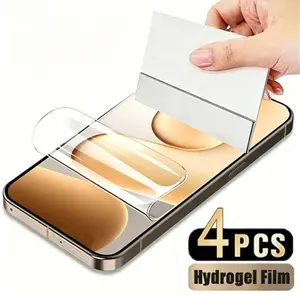 4pcs High Definition Hydrogel Screen Protector, Full Coverage, Easy Install, Bubble-Free, Scratch-Resistant, Clear, for Honor 600 Lite 400 Lite 400 PRO 400 200 Smart 200 200 PRO 200 Lite 90 Smart 100 100 PRO 90 90 Lite  Devices