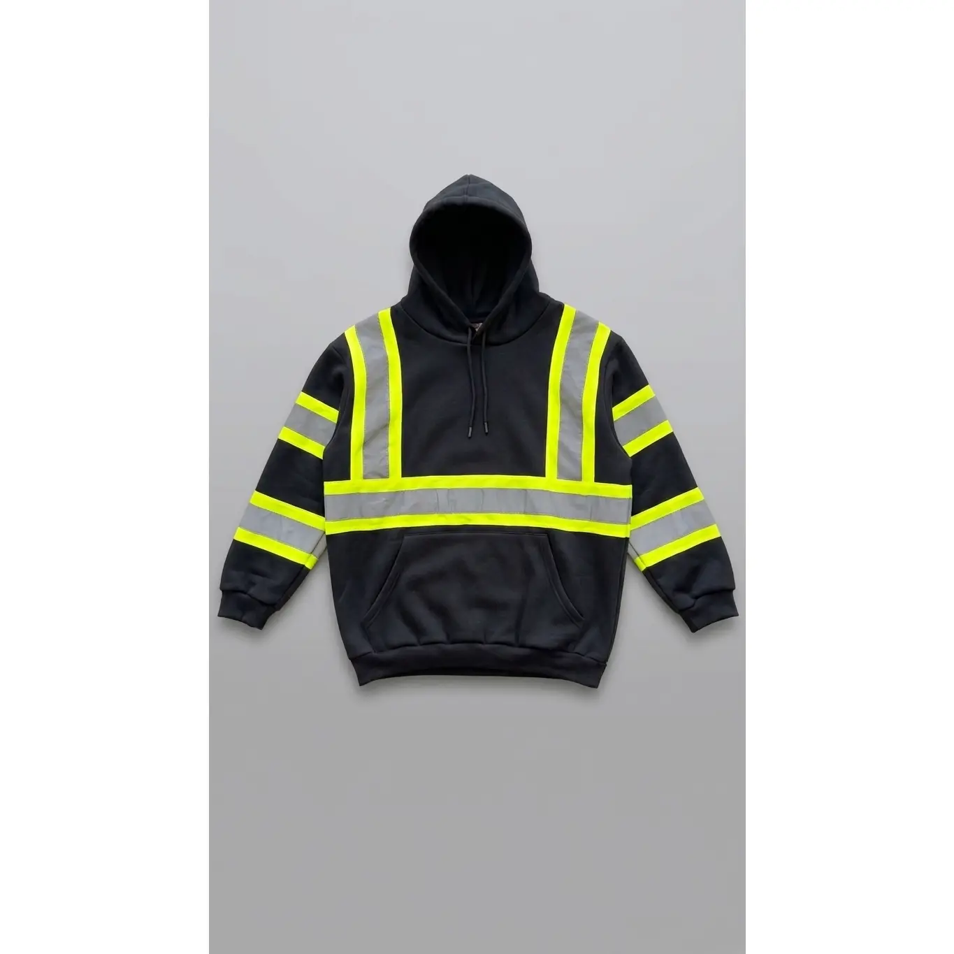 Neon Hi-Vis 100% Polyester Reflective Pullover Hoodie