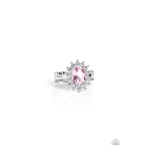 Red Carpet Reveal - Pink Gem Silver Ring - Paparazzi