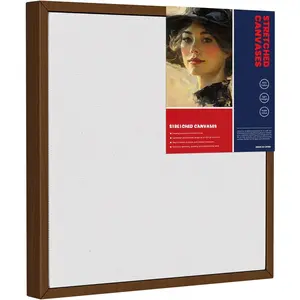 Framed Canvas Blank 10x10 - DIY Painting Art with Sturdy Wooden Frame, Modern Empty Canvas for -Your-Own Art Ready to Hang Wall Decor