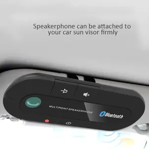 Retro TV-Shape Bluetooth Adapter Speaker, Sun Visor Clip Handsfree Car Kit, Wireless Audio Receiver Speakerphone, MP3 Music Player, Phone Screen Amplifier, ENC Smart Voice Assistant (Morning Blues Design), Bluetooth Adapter Speakers