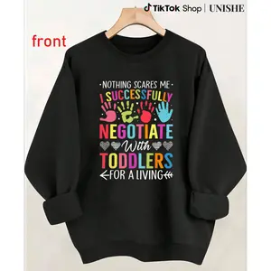 Childcare Teacher Long Sleeve Sweatshirt – Comfortable Casual Wear for Toddlers’ Daycare