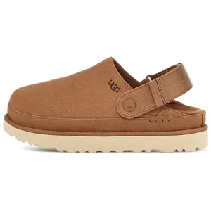UGG Wmns Goldenstar Clog 'Chestnut' Perfect Cozy Sheepskin Slip-On for Indoor/Outdoor Wear, Round Toe, Comfort Shoes
