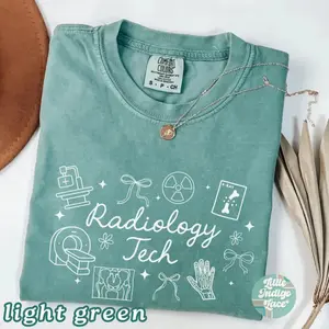 Coquette Rad Tech Shirt Comfort Colors Radiology Tech Tshirt Gift for Rad Tech Grad Rad Technologist Tee Xray Tech CT Tech MRI Tech