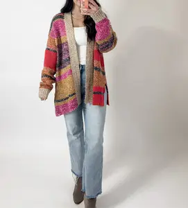 Oversized Colorblock Cardi