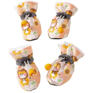 Cute dog shoes plush reflective winter walking 5 Sizes