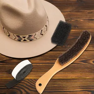 4Pack Horsehair Felt Hat Brushes Horse Cleaning Kit Felt Hat Brushes with Size Reducer and Sponge Cowboy Brush Removes Dust Fuzz and Lint for Shoes, Clothes Furniture Suits - Tools & Hardware.