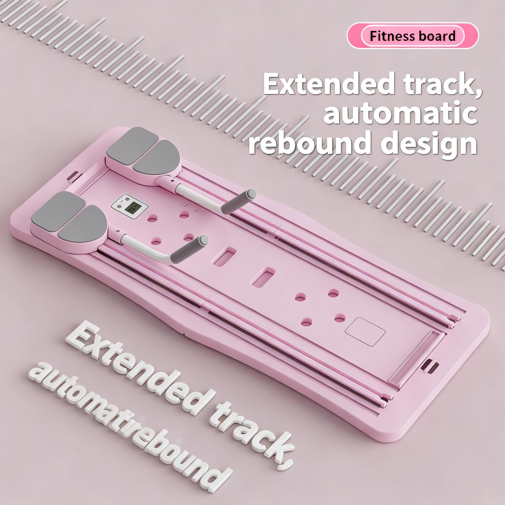 Multi-functional Pilates Board, Ab & Core Strength Training Equipment, Foldable Home Fitness Trainer with 300LBS Capacity for Full Body Workout